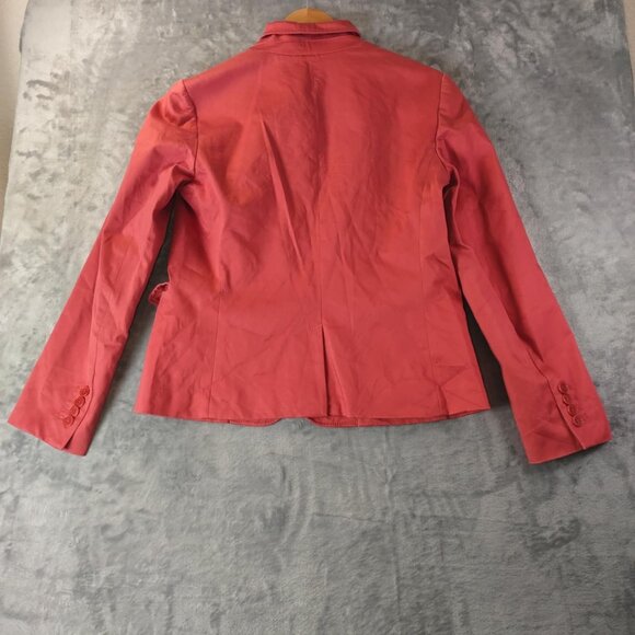 Talbots Womens 10P Red Petite Blazer Lightweight Lined Workwear Career Jacket - Picture 3 of 10